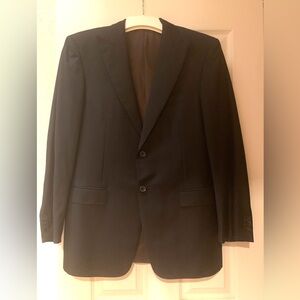 Ermenegildo Zegna Black Pinstriped Suit Jacket